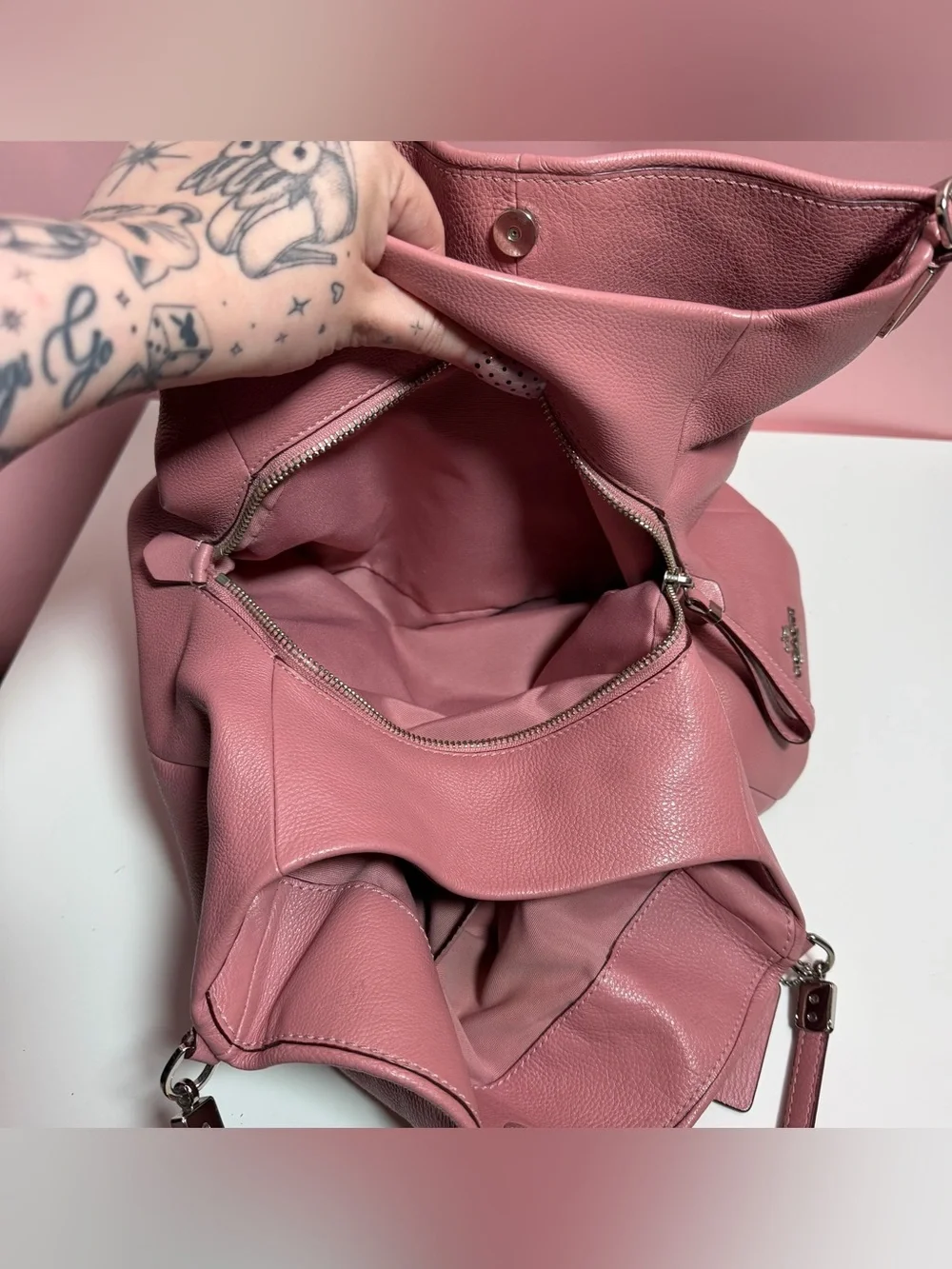 Pink mauve Coach madison phoebe shoulder bag